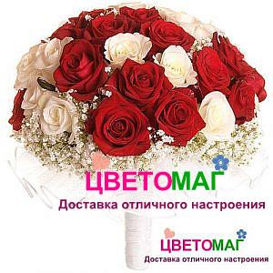 Свадебный "Мягкость" букет из роз