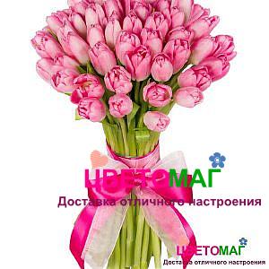 Букет из 31 розового тюльпана