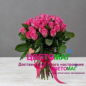 Букет 25 кенийских малиновых роз