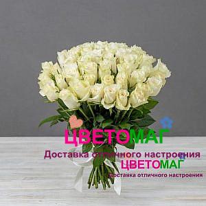 Букет 51 кенийская белая роза