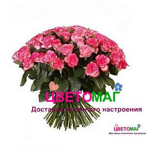 Букет 101 роза  Carousel 60 см (Эквадор)